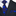 blue blue polka tie and square