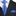 A Blue, White Geometric Pattern Pattern Necktie, Matching Pocket Square.