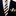 Thin Dark Blue, Yellow, White Stripe Necktie and Square