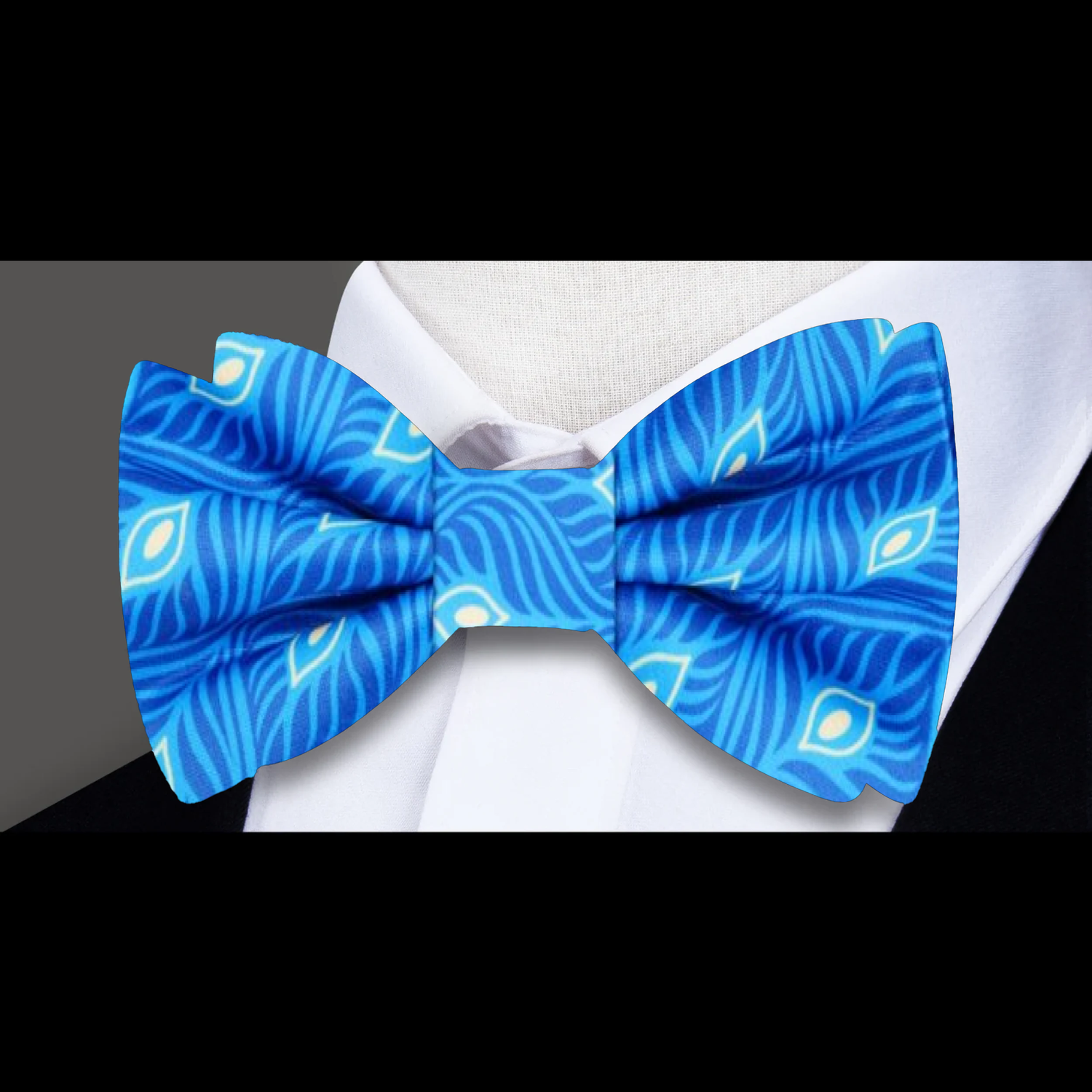 Blue Yellow Abstract Catalyst Bow Tie  