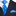 Blue Yellow Abstract Necktie and Accenting Square
