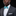 Man wearing light blue Easter bow tie and white square
