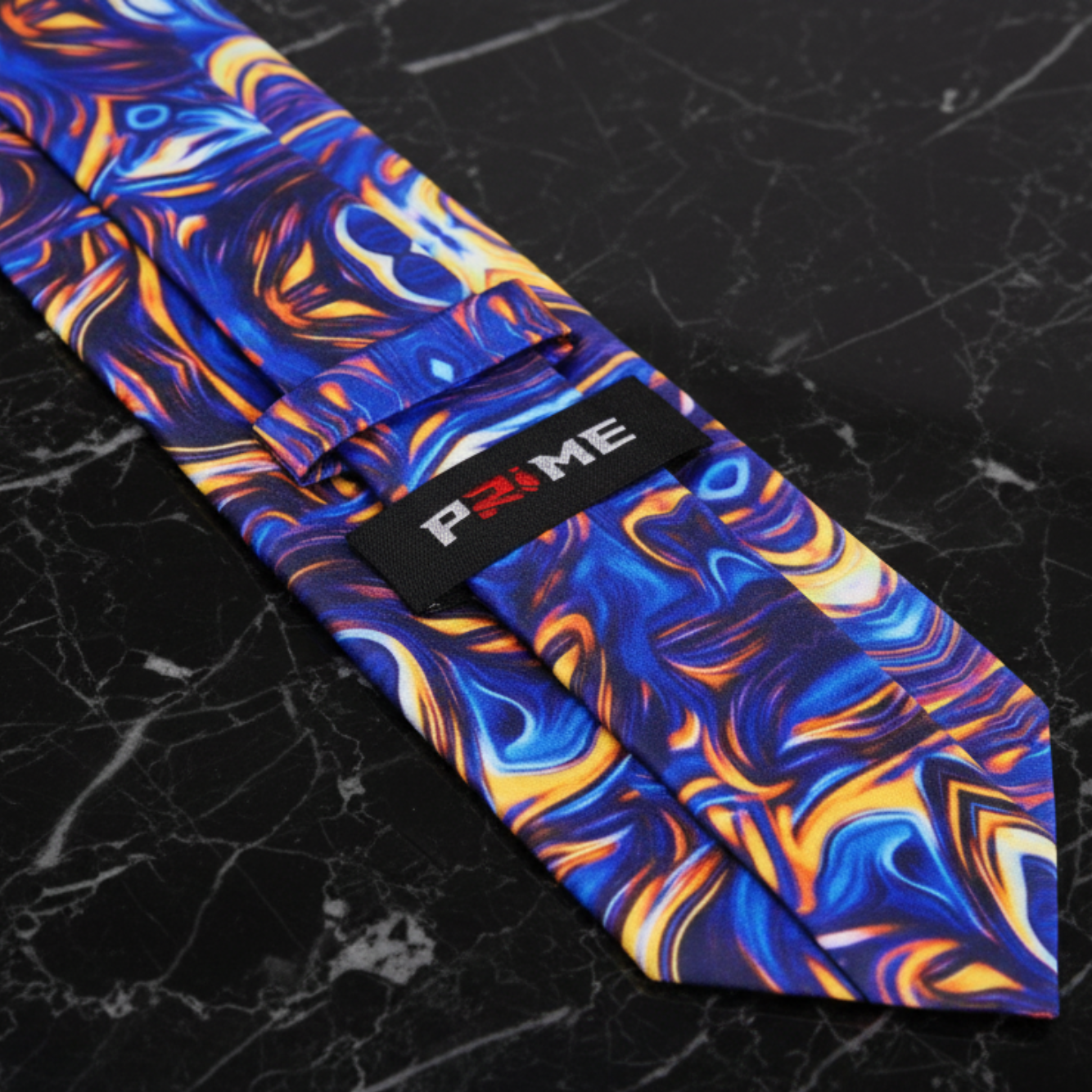 Blue and Gold Swirl Necktie keep