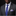 Blue, Black and Purple Tie and Accenting Square on man