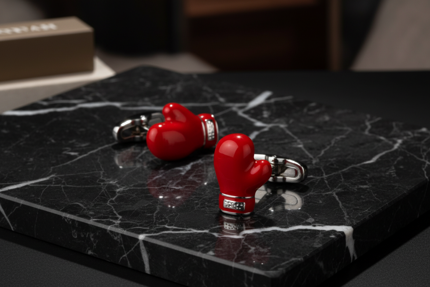 red boxing gloves cufflinks