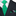 Main Green, Black Abstract Necktie with Green, Black Stripe Square