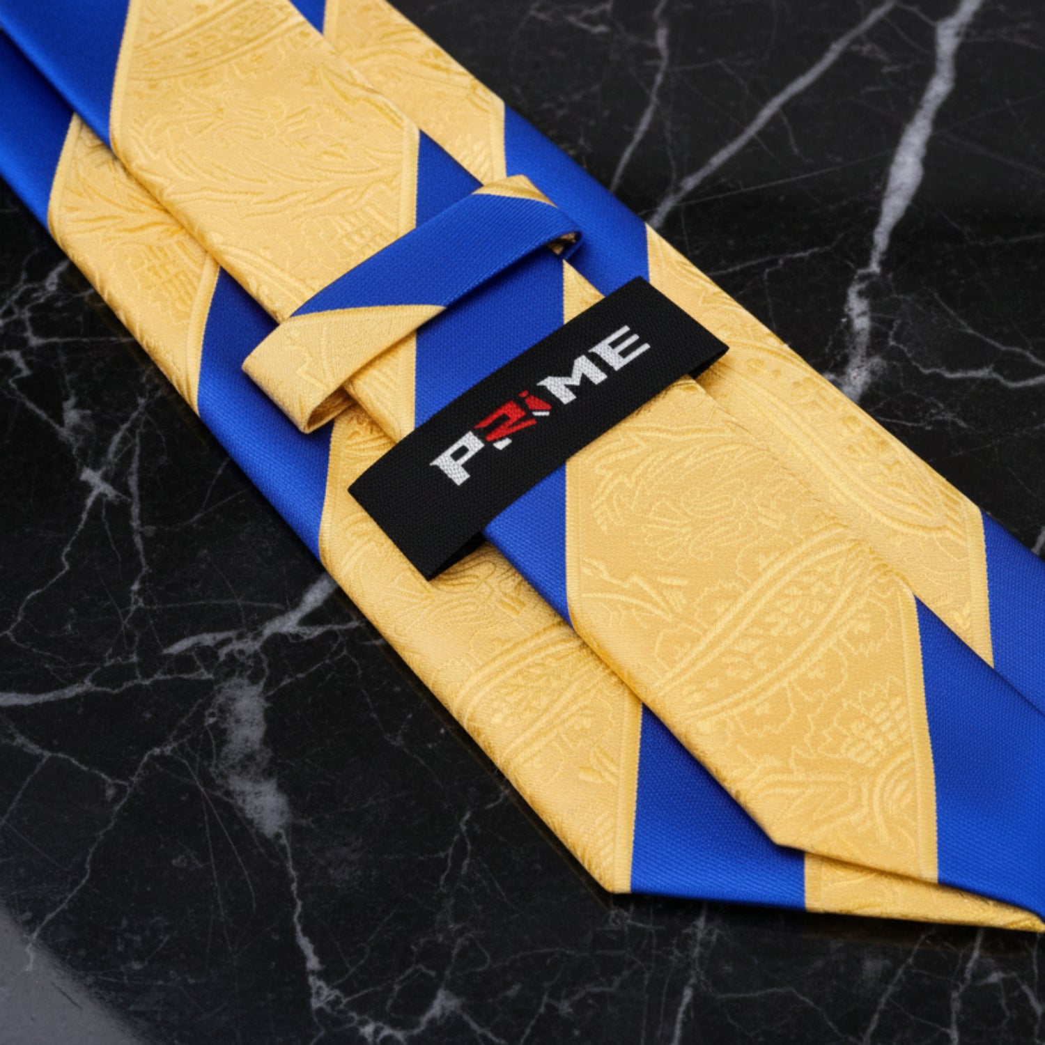Yellow Gold Paisley Texture Necktie Keep