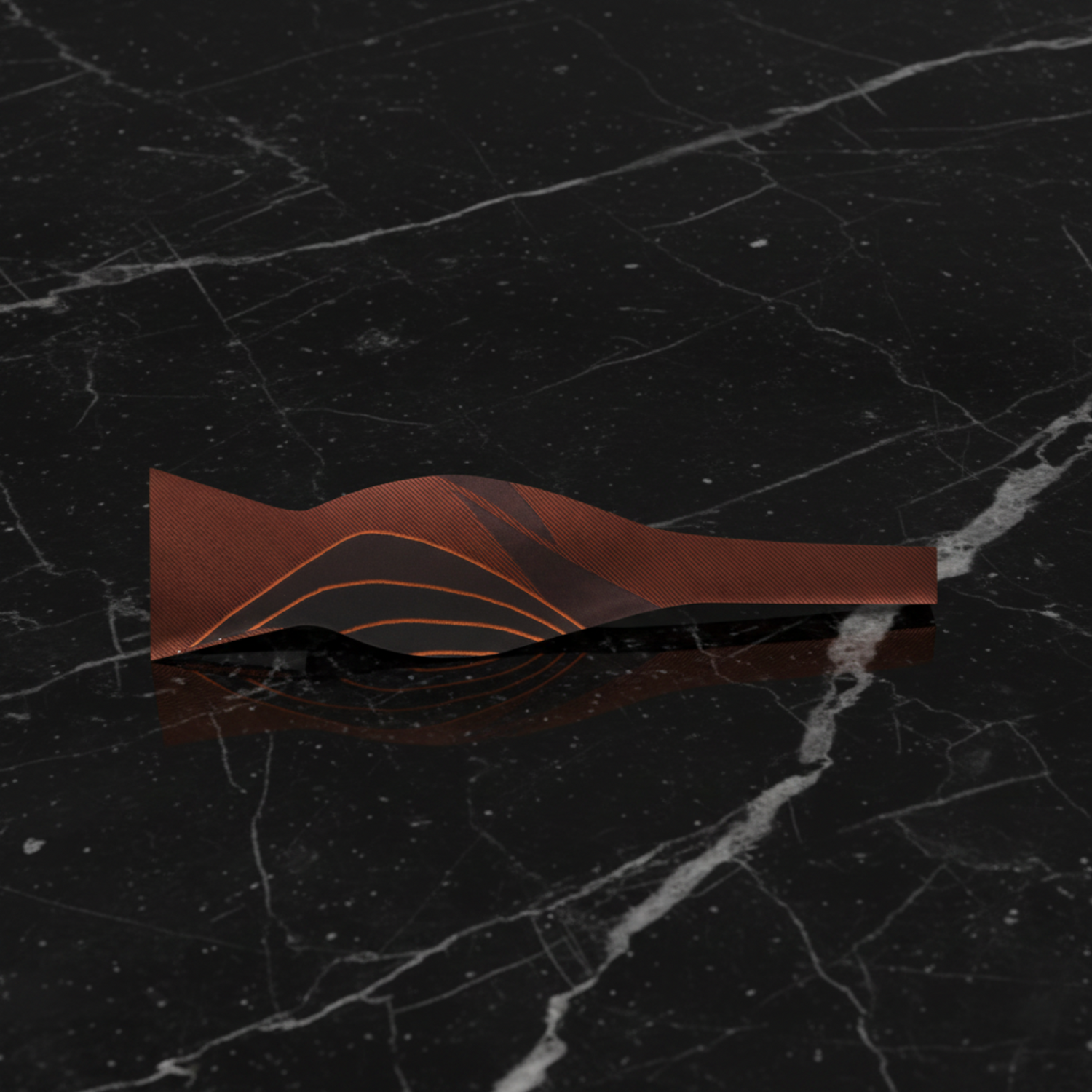 Brown lines self tie bow tie