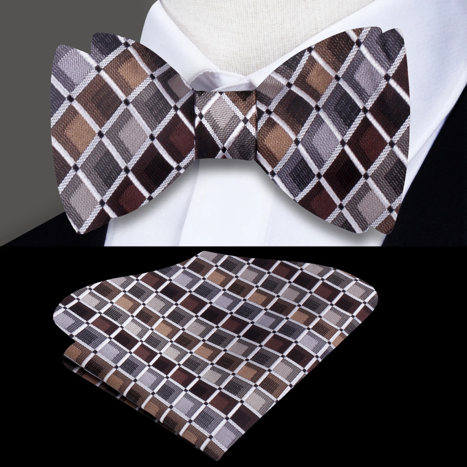 Geometric Block Bow Tie for Men with Bold Color Options