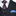 Close-up of a suit with a A Brown, Dark Brown And Light Blue Paisley Pattern Necktie, Light Blue Pocket Square.
