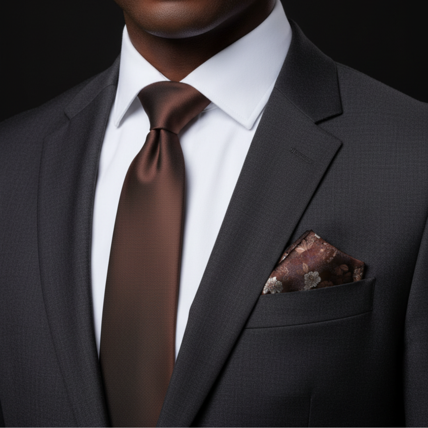 Solid Rich Dark Brown Necktie | Timeless Warmth for Every Occasion