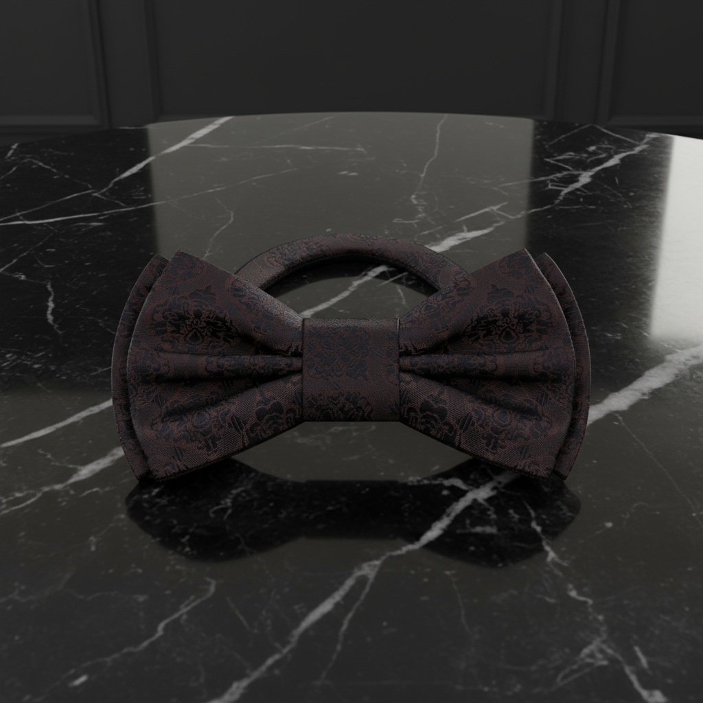 Brown Abstract Bow Tie Pre Tied