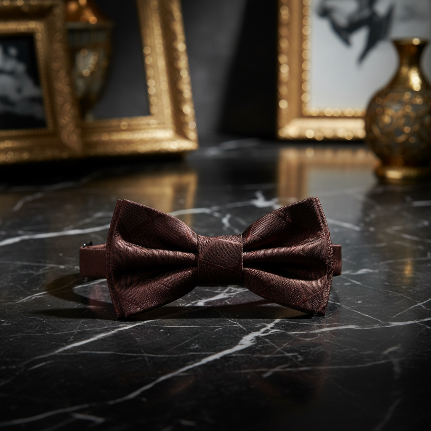 Pre Tied Brown Bow Tie