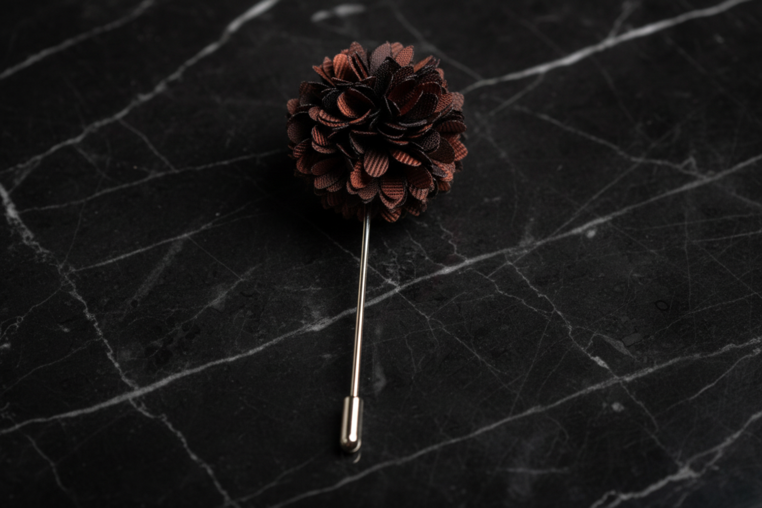 Brown Blossom Lapel Pin