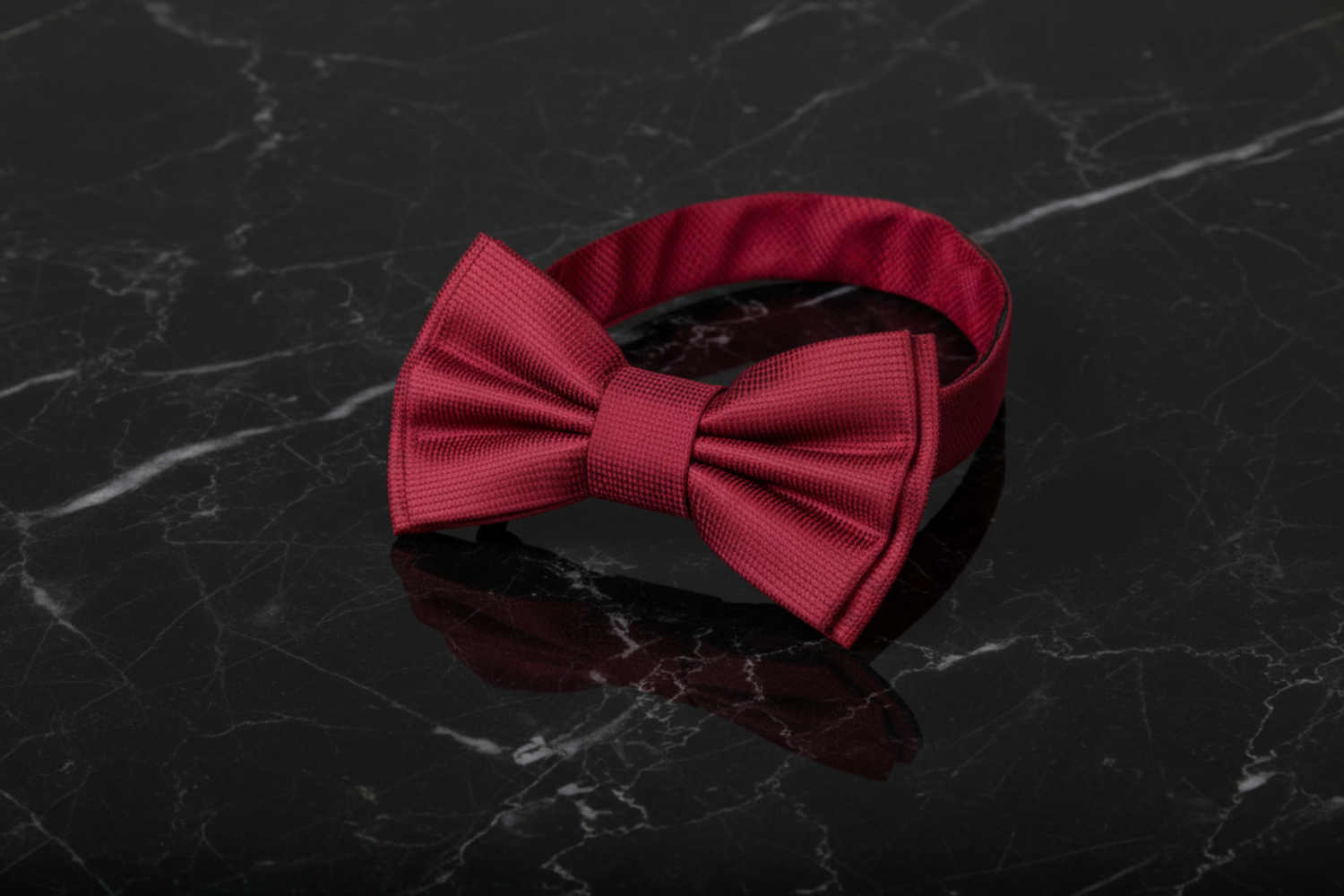 Burgundy Blocks Pre Tied Bow Tie