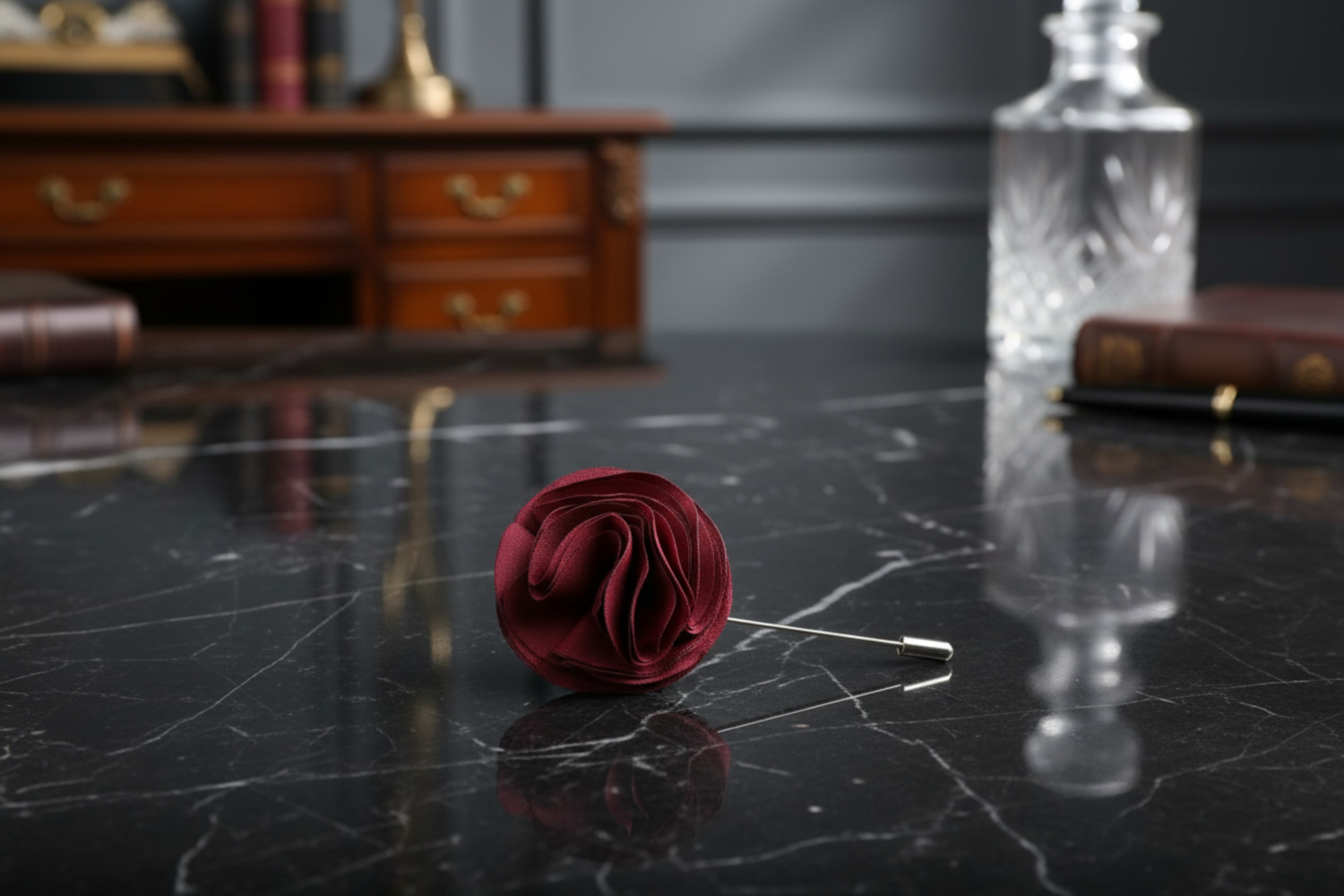 Burgundy Pineapple Lapel Pin