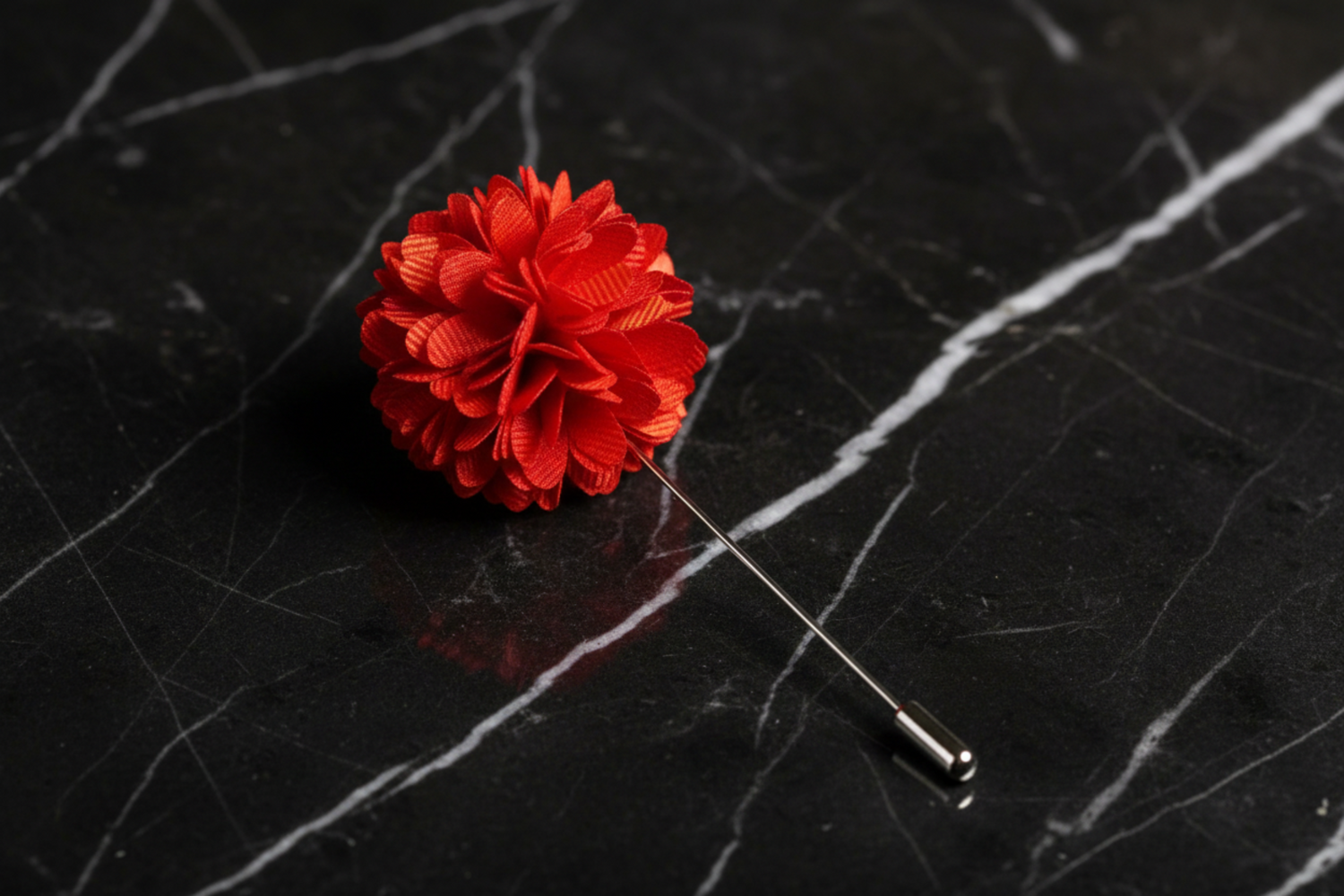 Burnt Orange Blossom Lapel Pin