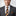 Black, Amber Gold and Ice Blue Mirrored Abstract Necktie