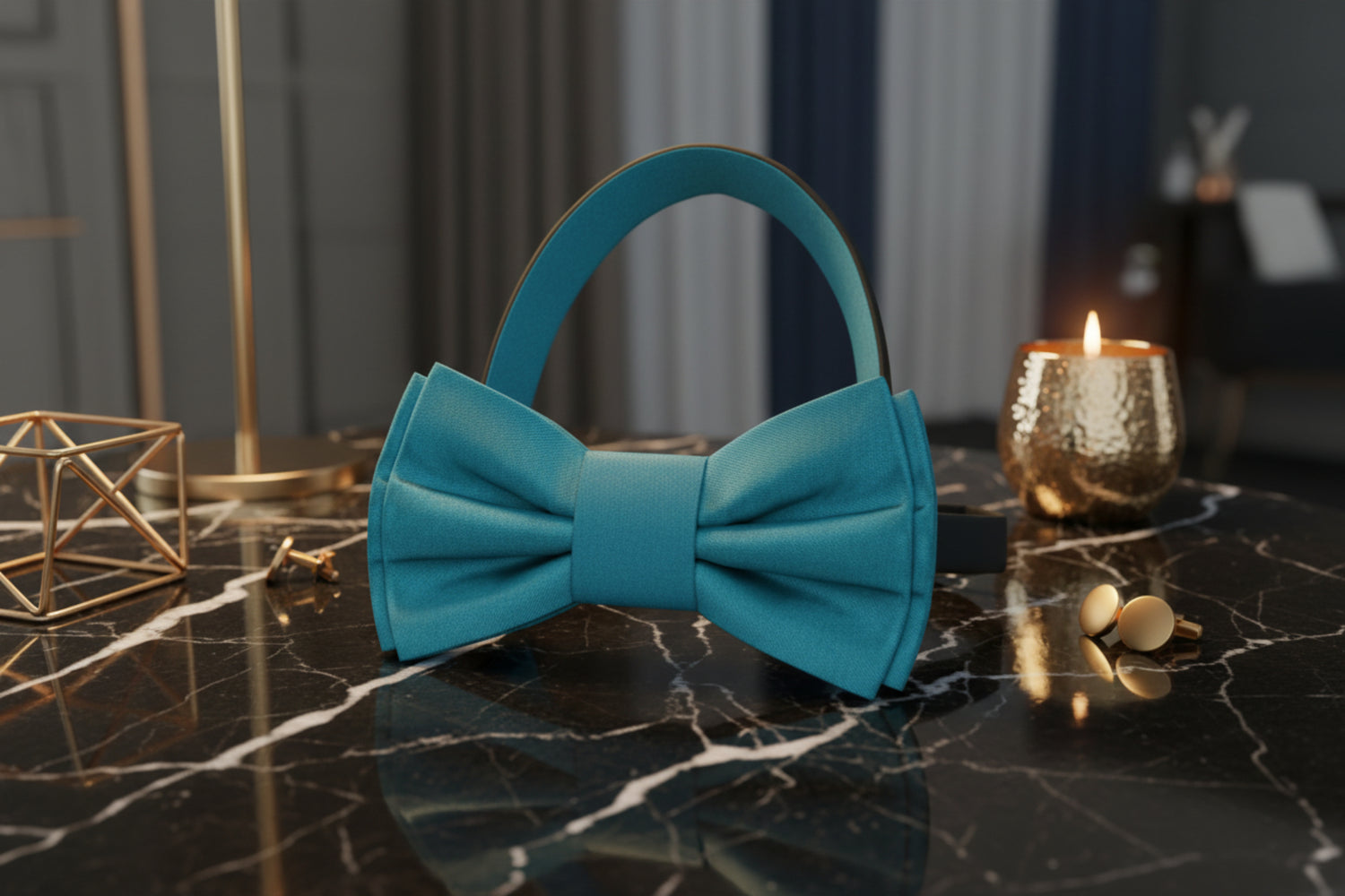 Caribbean Solid Colored Bow Tie Pre Tied