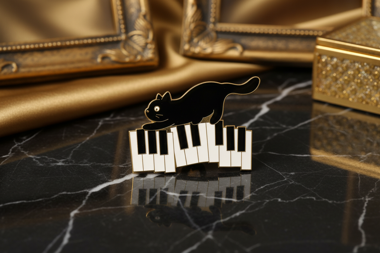 Keyboard Cat Lapel Pin