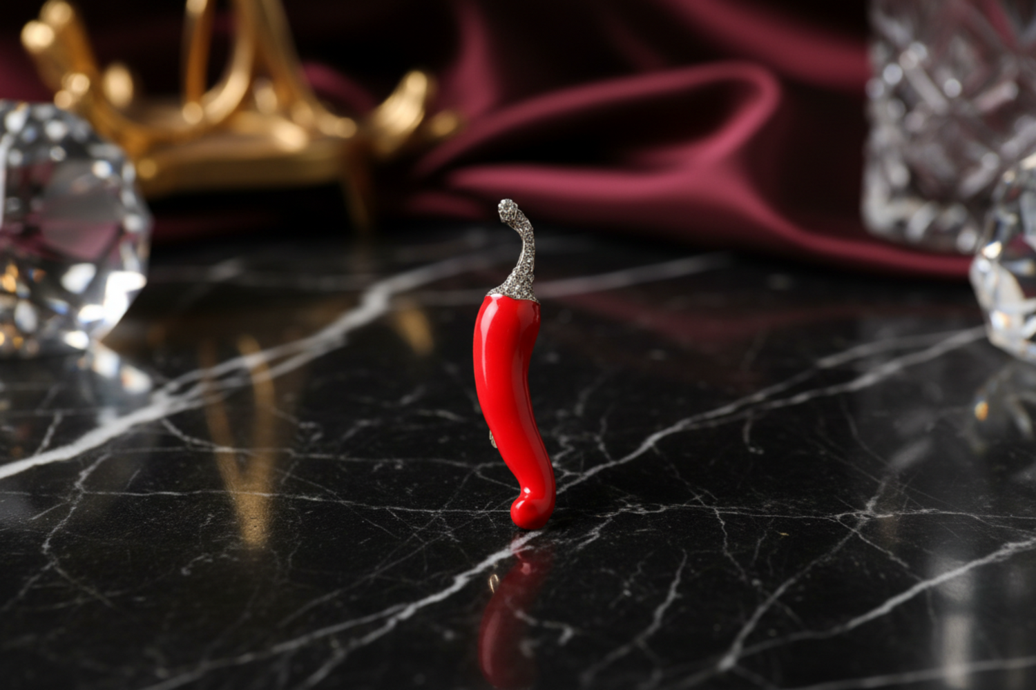 View 2 Red Cayenne Pepper Lapel Pin