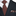 Solid Brown Tie with A Brown and White Floral Square
