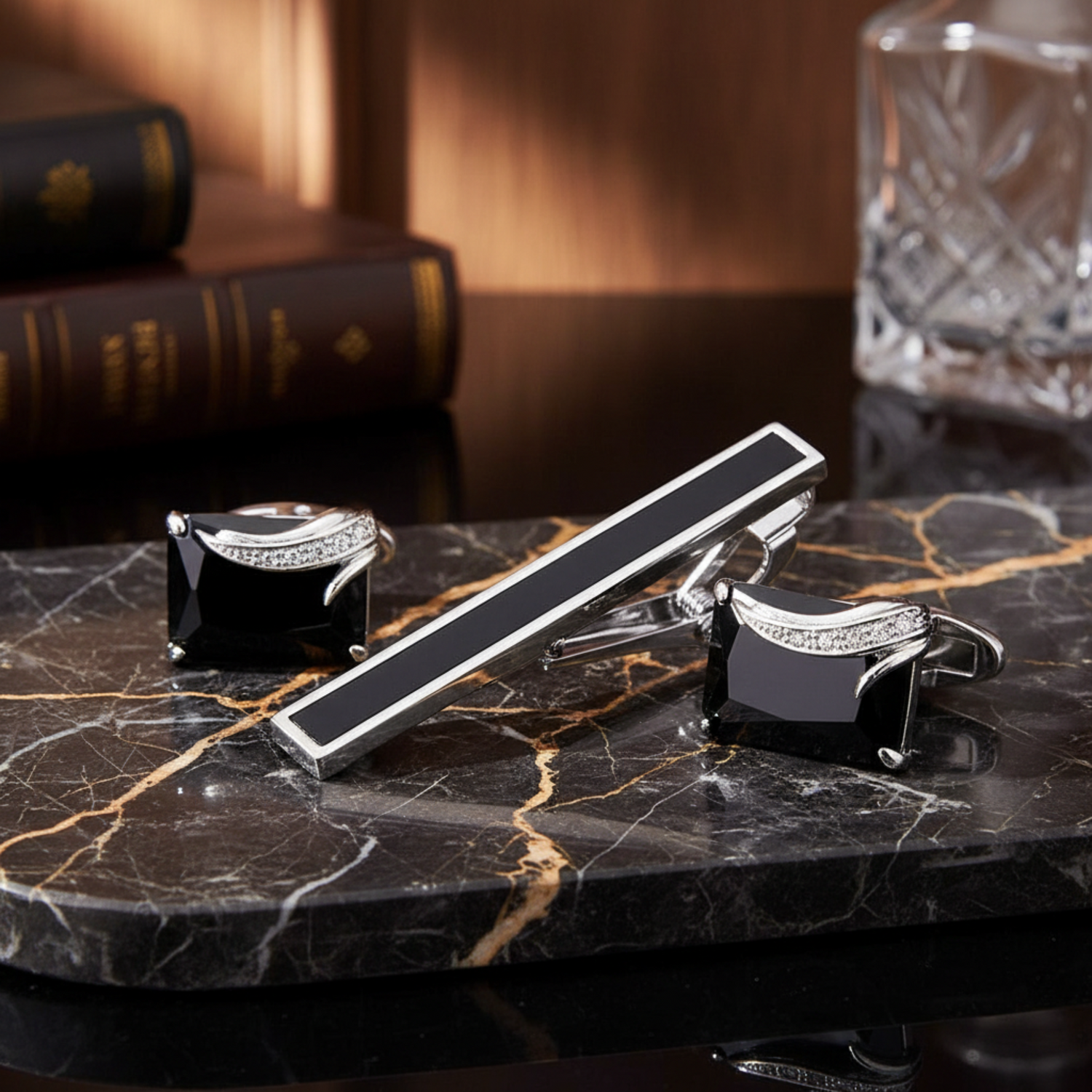 Tie Bar and cufflinks
