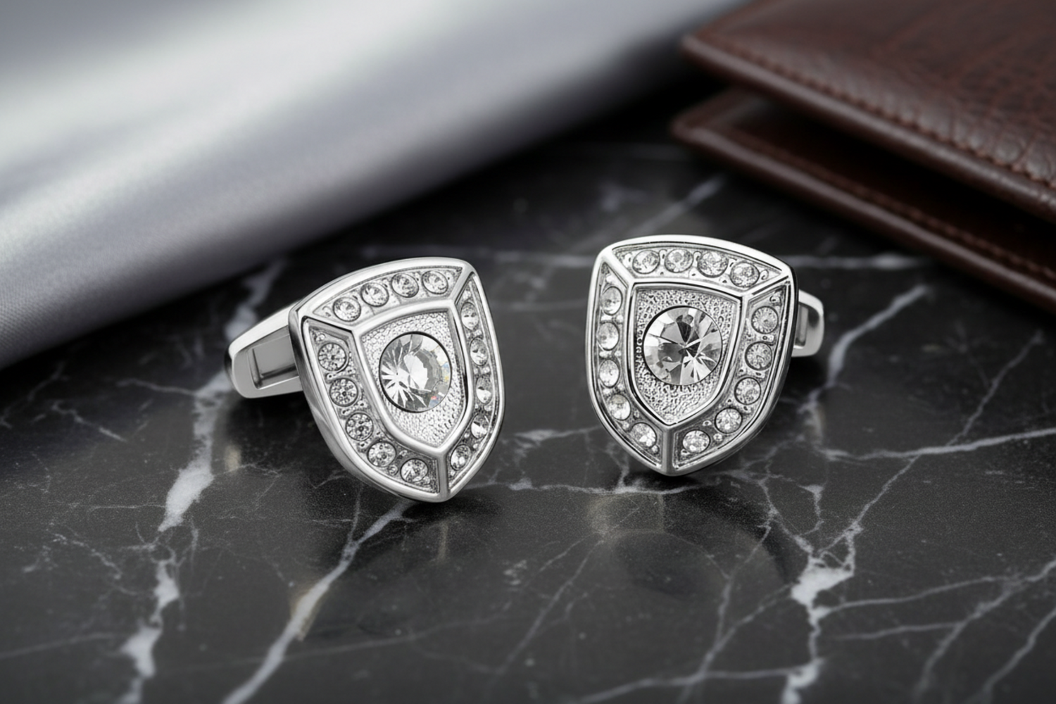Chrome Shield Cufflinks 2