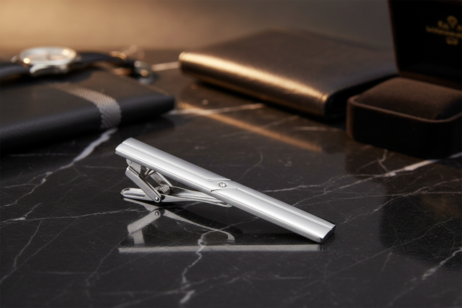 Premium Geometric with stone tie bar