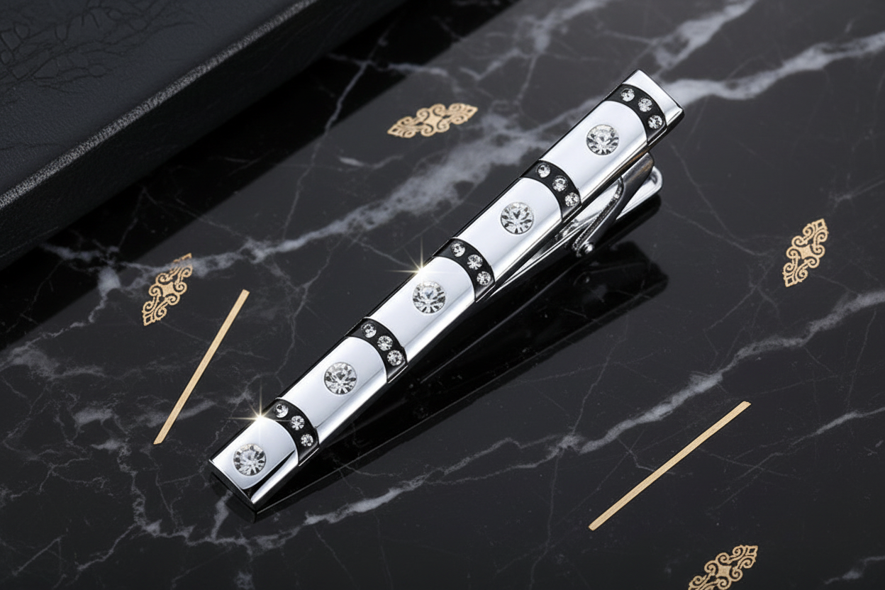 Chrome Gem Tie Bar