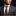 Alt View: Copper Orange and Black Abstract Tie and Silver, Copper, Black, Burgundy Check Square on man wearing suit