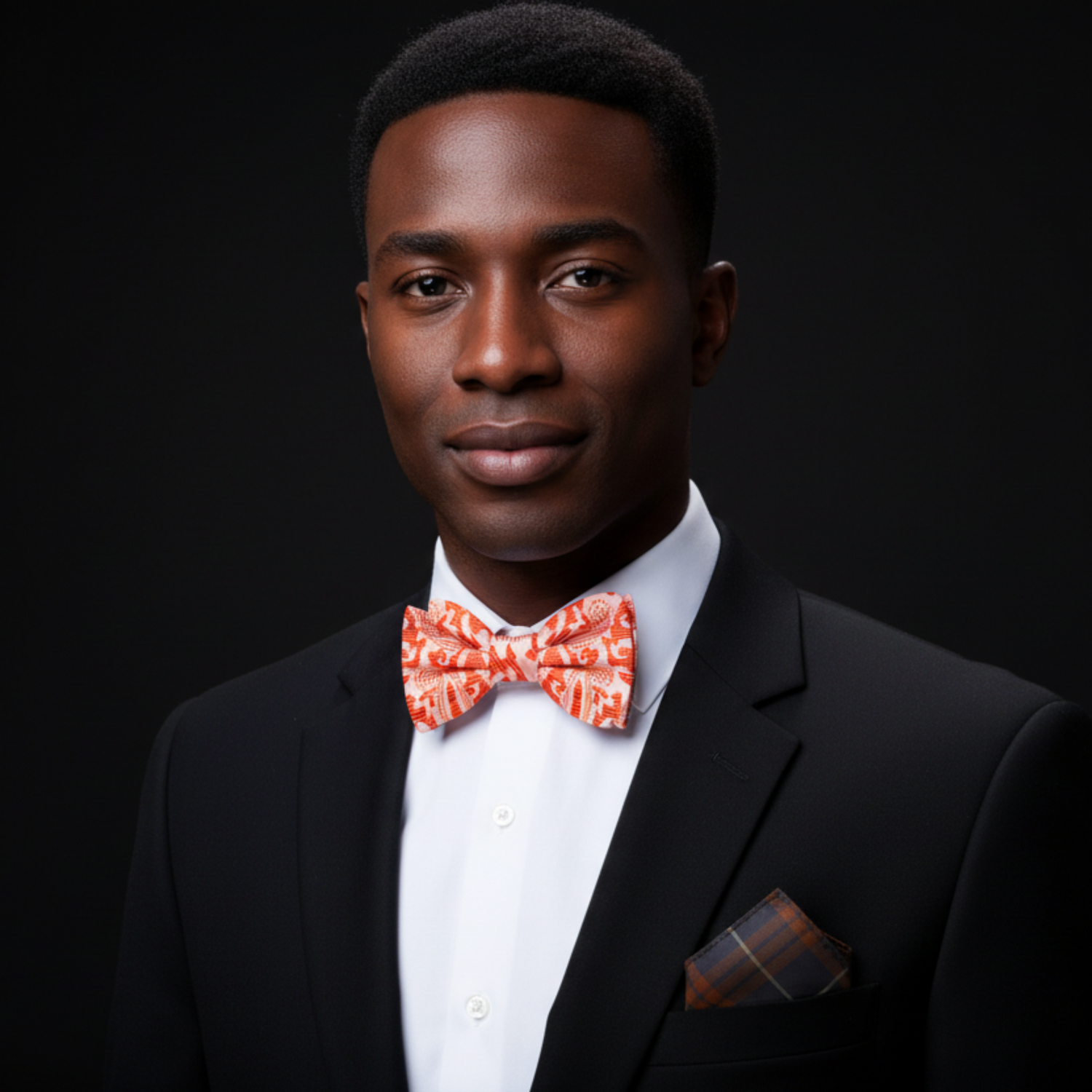 Shades of Orange Paisley Bow Tie