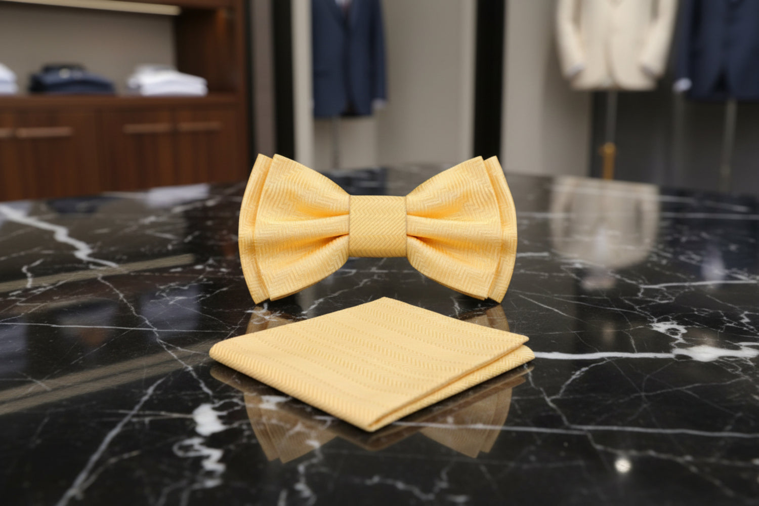 Boys Dandelion Yellow Pre-Tied Bow Tie