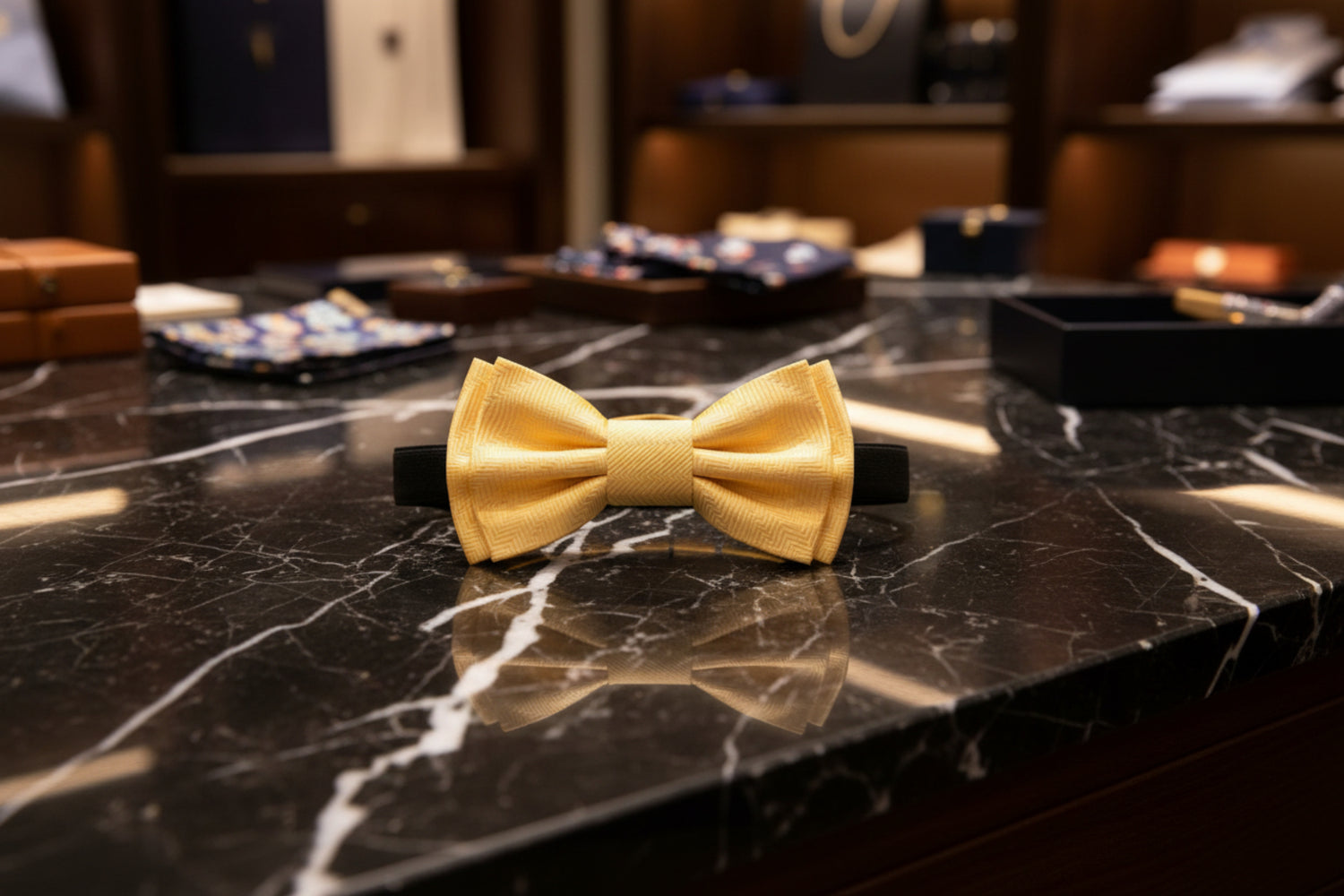 Boys Dandelion Yellow Pre-Tied Bow Tie