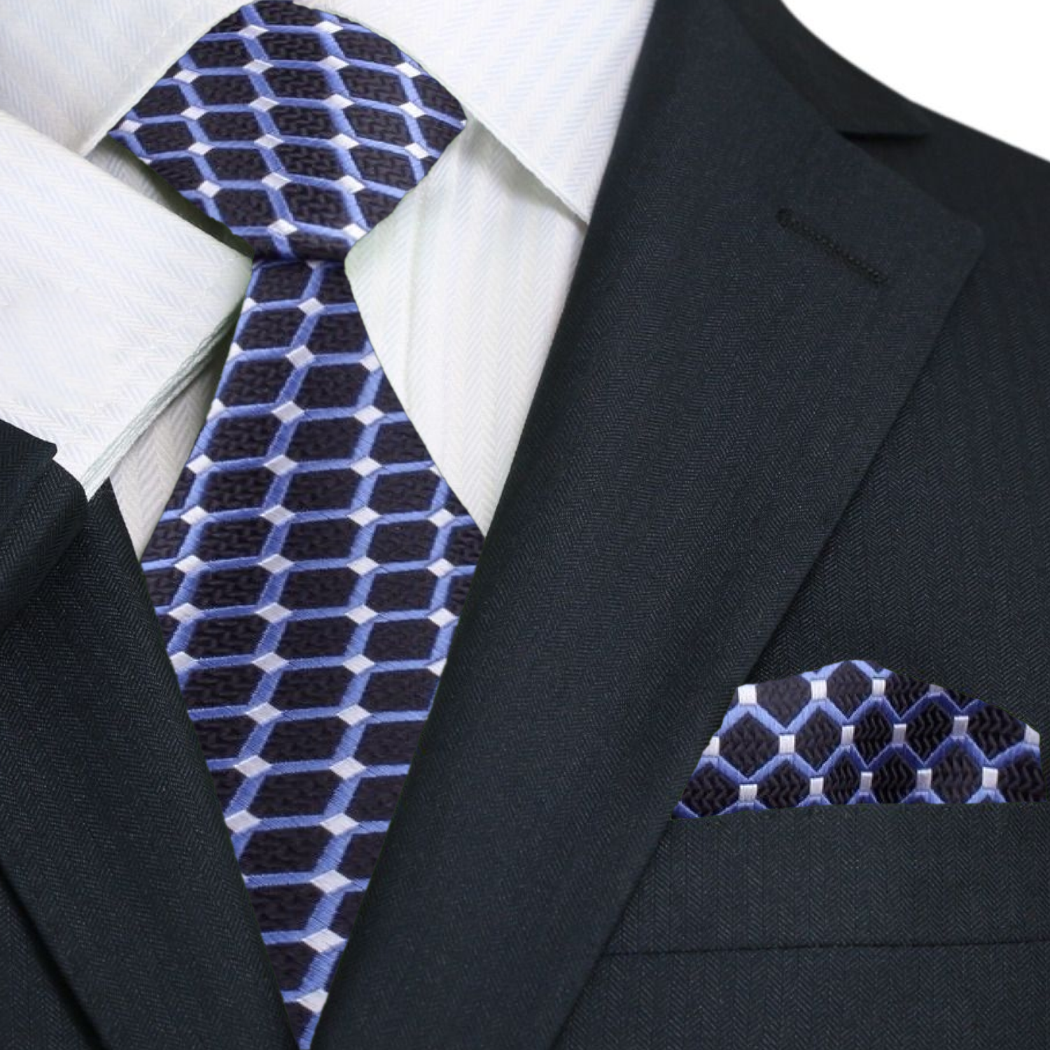 Small Geometric Pattern Necktie Collection | Yellow, Purple, Blue & Red