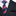 Navy suit with a red and white striped tie and matching pocket square.