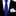 blue floral thin tie and white square