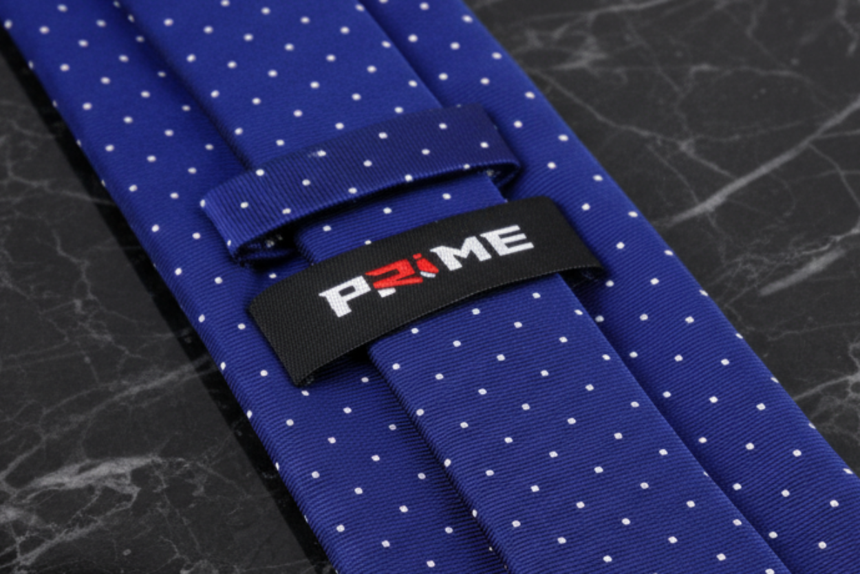 Dark blue White Micro Dot Necktie Keep