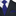 Dark blue White Micro Dot Necktie and Matching Square