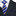 Blue Gold White Stripe Tie with Blue Gold Dot Square