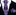 Thin Deep Purple and White Paisley Necktie and Square
