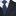 Premium Navy Blue, Black Abstract Lines Necktie with Dark Blue Floral Square