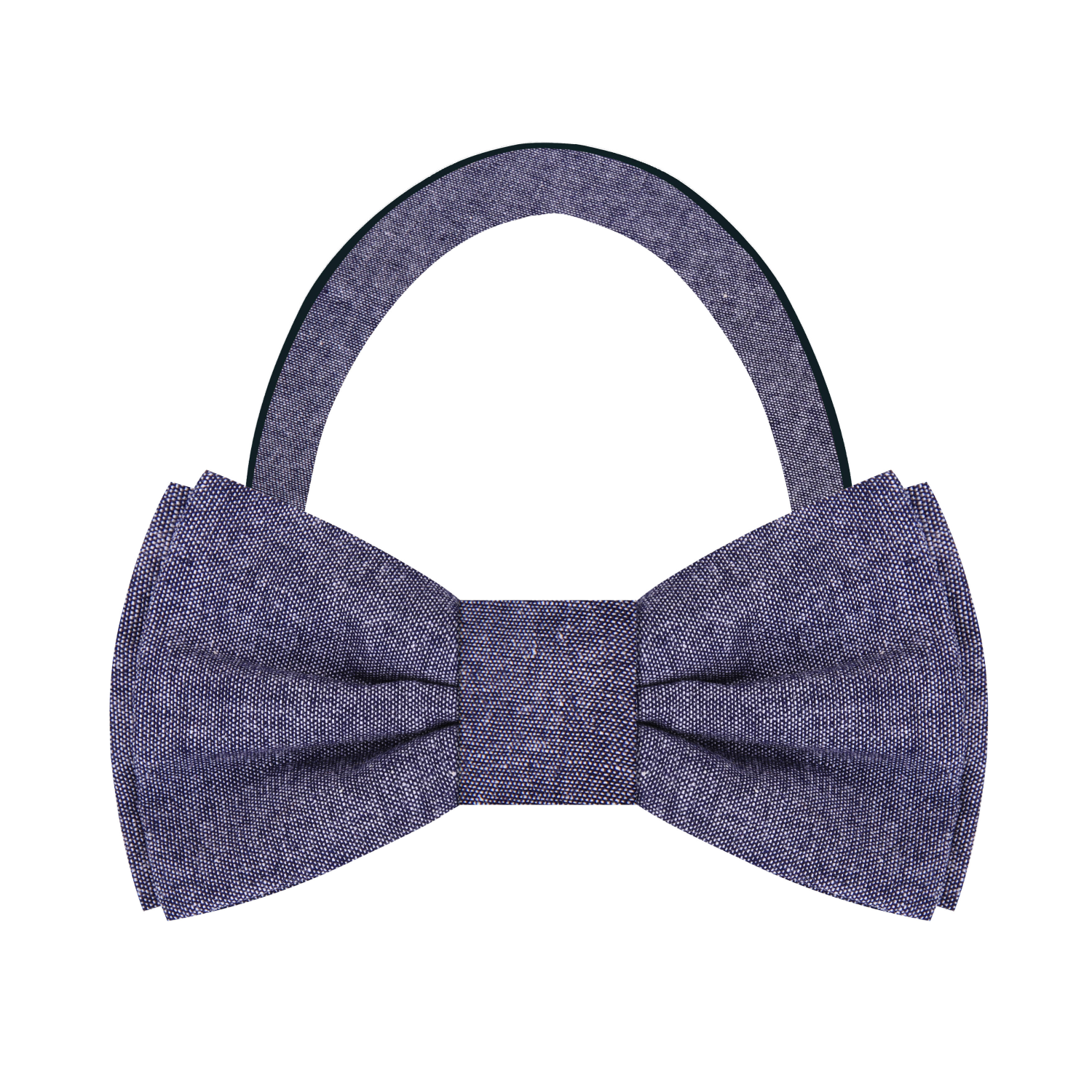 Deep Blue/White Fresh Linen Bow Tie Pre Tied