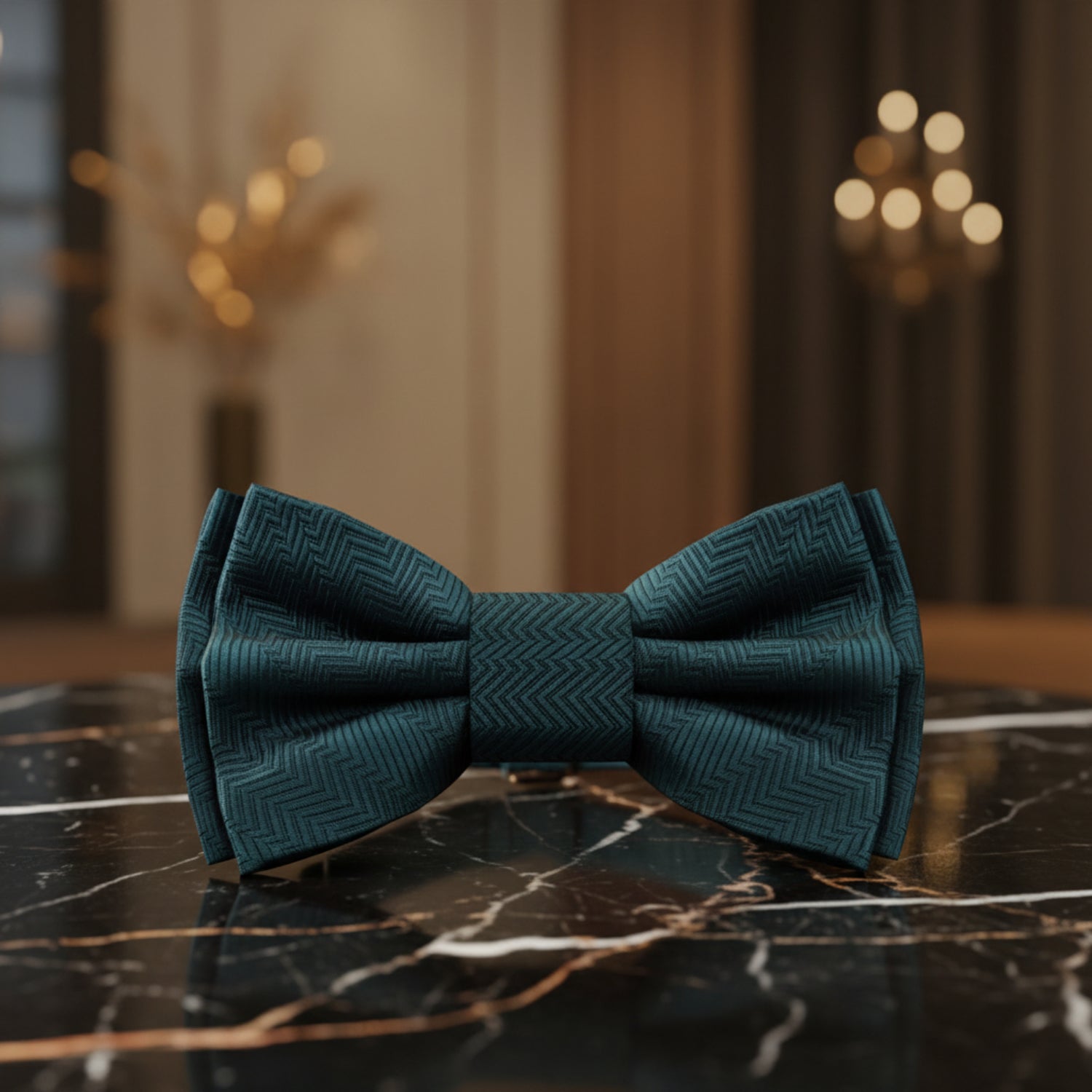 A Solid Deep Pine Green Pattern Pre Tied Bow Tie