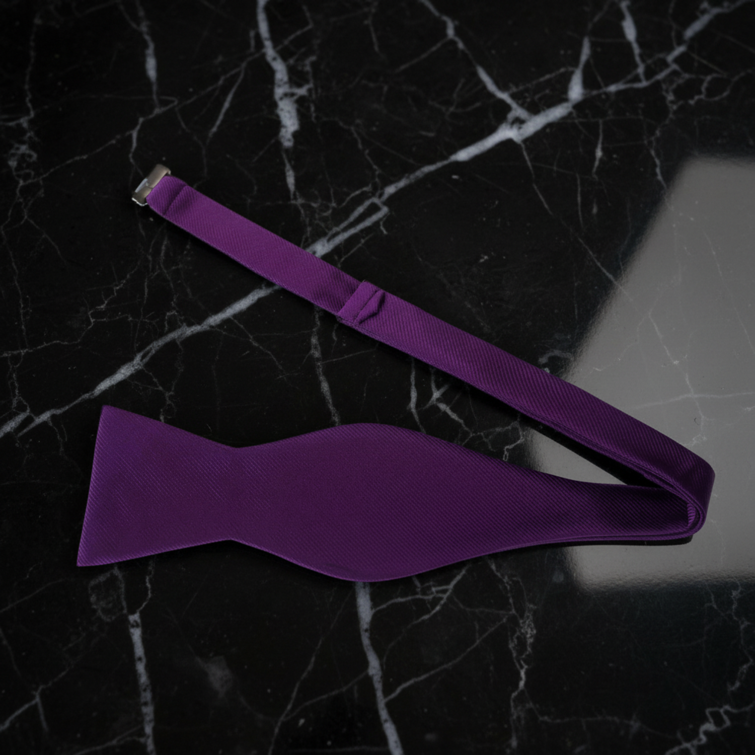 Solid Deep Purple Self Tie Bow Tie