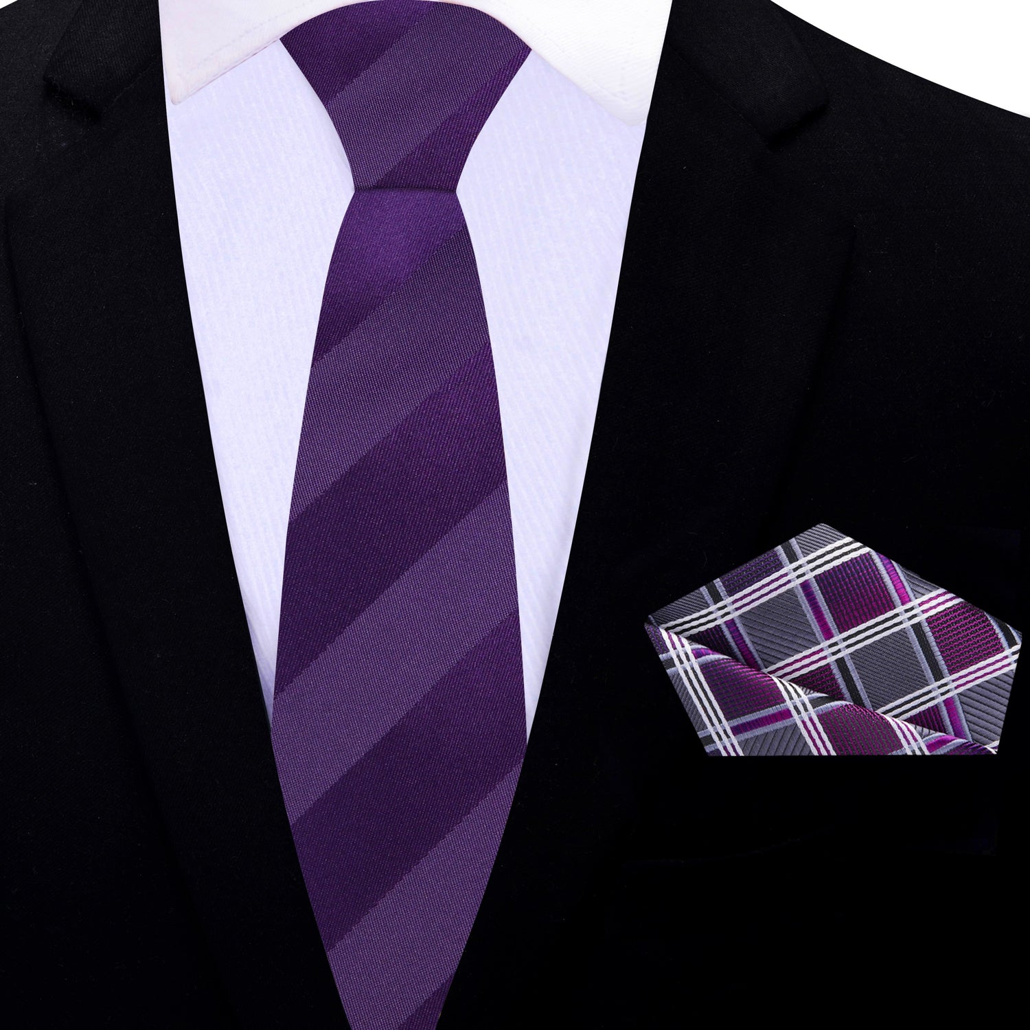 Deep Purple Stripe Necktie