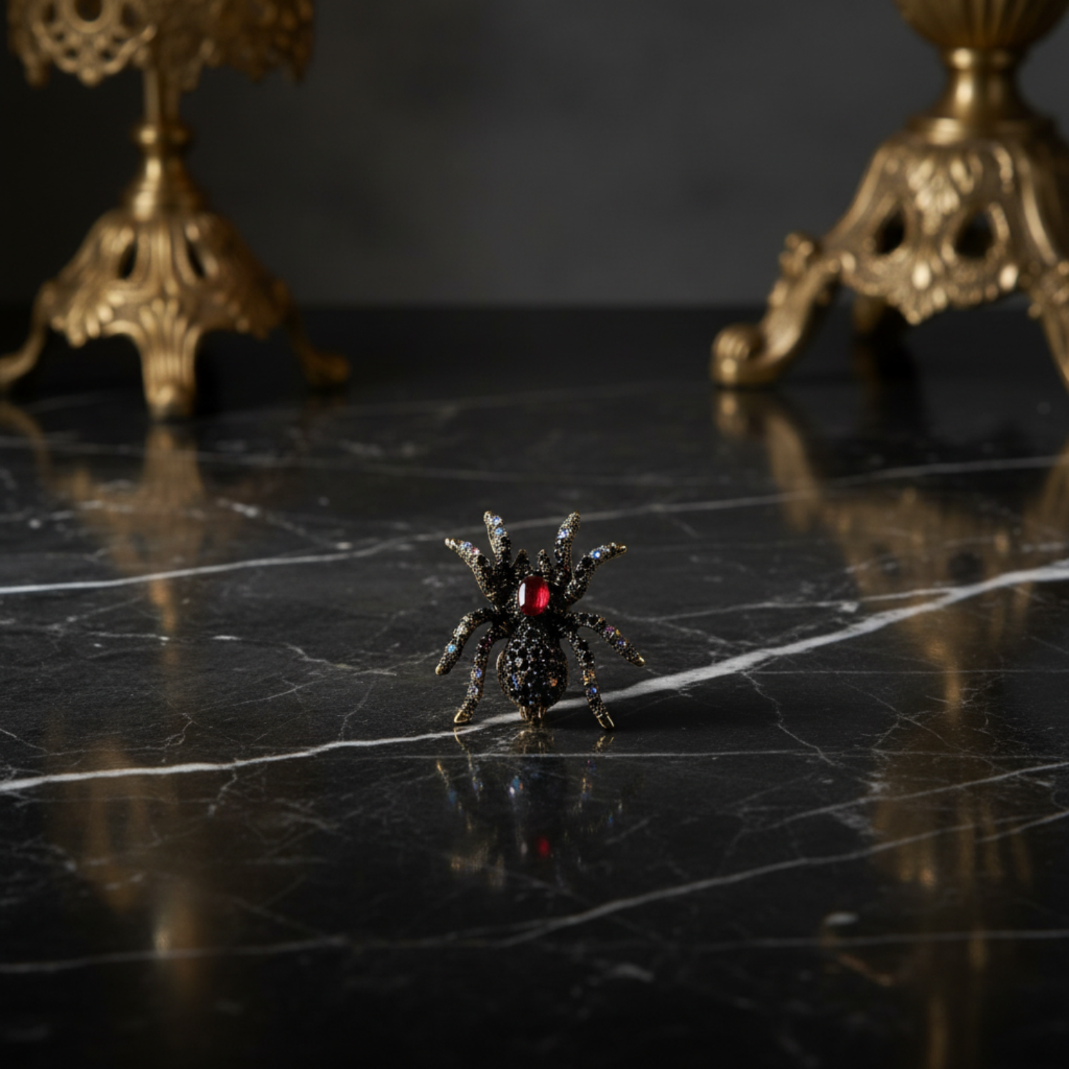 Dark Purple Spider Lapel Pin