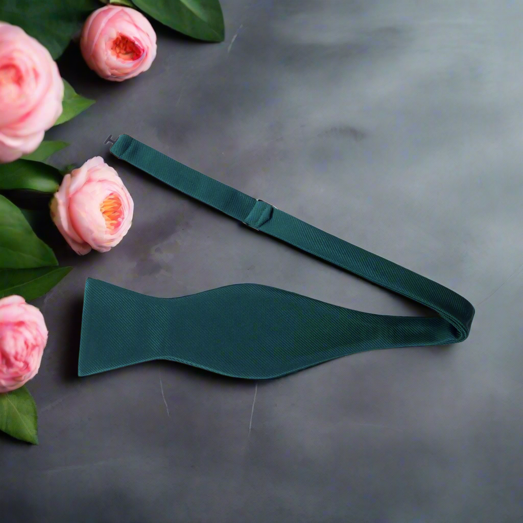 Dark Green Self Tie Bow tie