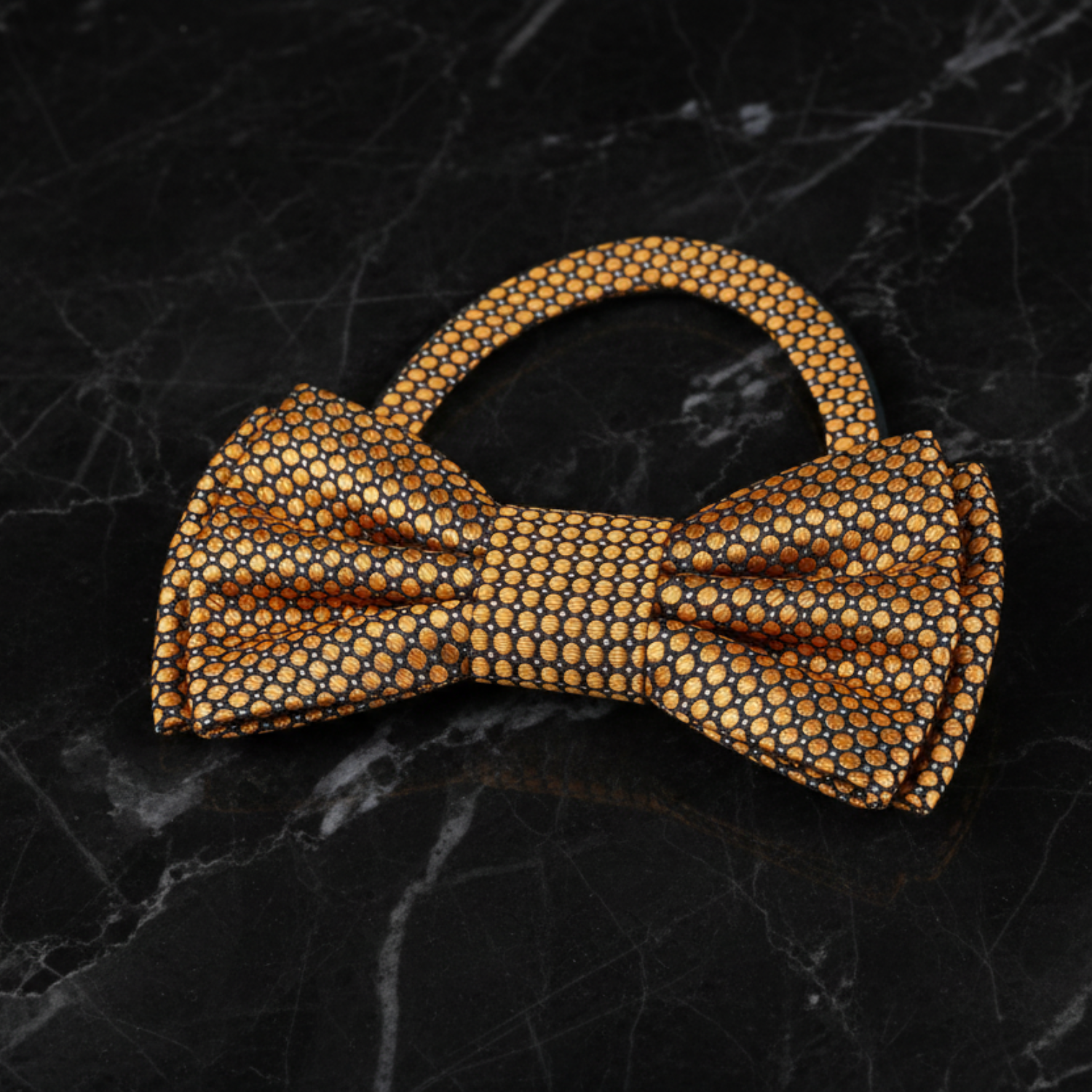 Gold Geometric Bow Tie Pre Tied