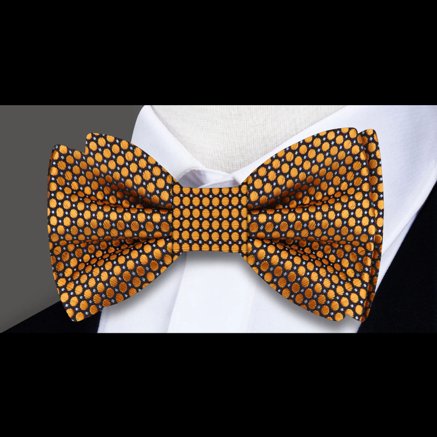 Gold Geometric Bow Tie